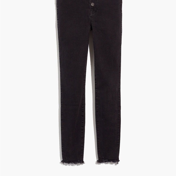 Madewell 10" High-Rise Skinny Jeans in Berkeley Black: Button-Through Edition 27 - Picture 5 of 10